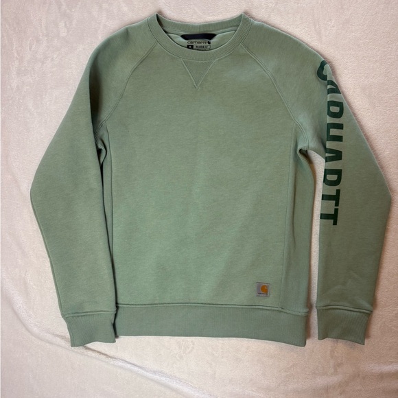 Carhartt Sweaters - Carhartt women’s green crewneck Sweatshirt size medium relaxed fit NWOT